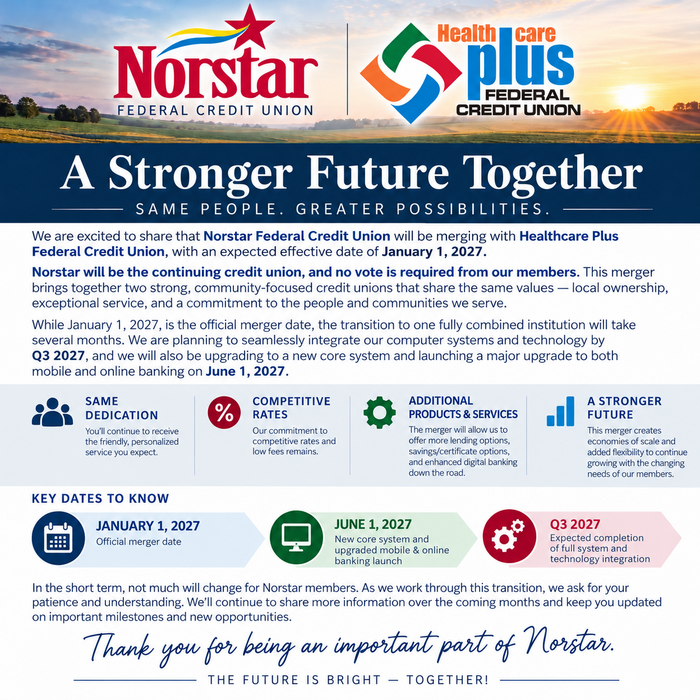 Norstar Federal Credit Union A Stronger Future Together